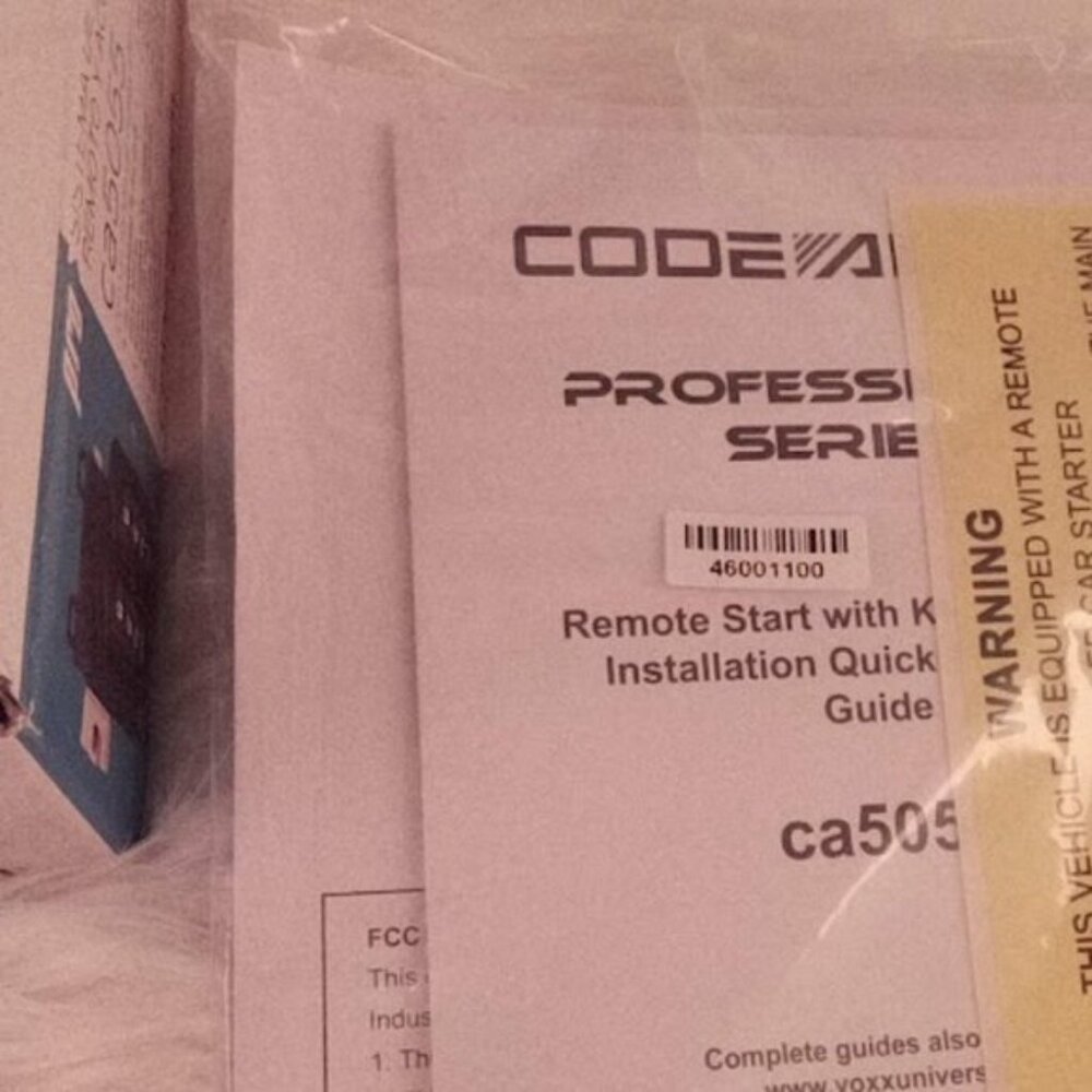 New Code Alarm Pro Remote Start And Keyless Entry System 4-Button 1-Way Transmit - Picture 10 of 10